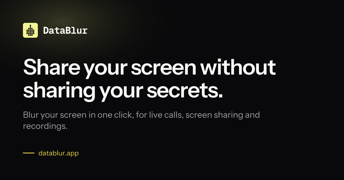 DataBlur: Blur Your Screen & Hide Sensitive Data screenshot 1
